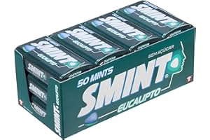 Smint Tin Eucalipto, Caramelo Comprimido Sin Azúcar - 12 unidades de 35 gr. (Total 420 gr.)