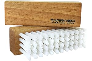 TARRAGO Sneakers Brush | Brosse à Sneakers de hêtre verni | Pour un nettoyage parfait des baskets | Taille : 120 x 117 x 76 mm