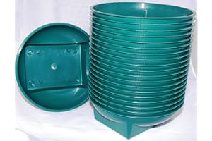 ROUND SQUARE BASED BOWL 20 Green Round Square Based Plastic Posy or Flower Bowl for Oasis Floral Foam