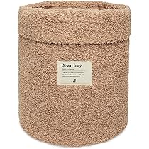 Panier De Toilette En Tricot Check Knit – 14x18 Cm, Coton/acrylique, Couleur Sable/biscuit, Pour Commode Bébé