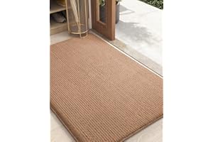COLOR&GEOMETRY Color G Felpudo de Entrada, Alfombra Absorbente Entrada Impermeable y Lavable para Atrapar, Alfombrilla Antideslizante, Pasillo, Cocina, Dormitorio, 80 x 120 cm, Marrón