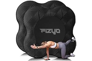 Fizyo Yoga Genouillère Lot de 2 genouillères de yoga Protège-genoux antidérapants Yoga Coussin De Genou Pad Genouillère, Tapis Yoga Antidérapantsnoires, Support Genoux pour Le Yoga