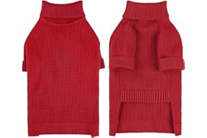 KONVINIT Jersey para Perros Pequeños, Suéter de Invierno de Cuello Alto y Manga Larga para Mascotas, Tejido Elástico y Suave, Ropa Abrigada para Perro Pequeño