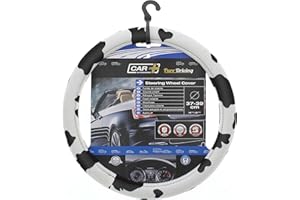 SUMEX cow2021 Vache Style Housse de Volant Universelle en Velours Vache, Noir et Blanc, 37–39 cm Diamètre