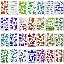 Set 7 Righelli Geometrici Multifunzione - Stencil Per Disegno, Matematica E Tecnica, In Plastica Durevole - Foto 3