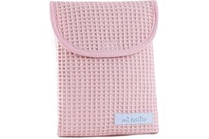 mi bollito – Bolsa organizadora de pañales y toallitas de bebé, tejido gofrado 100% algodón, cierre rápido tipo velcro, práctica y elegante.