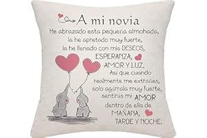 Bommex Regalo de Novia Funda de Cojín para Novia de Novio Novia Regalo de Cumpleaños Día de San Valentín Aniversario (Novia)