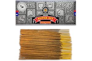 LAMARE Satya Super Hit Kadzidło - 1 opakowanie 100 g (80-90 prętów) - Aromaterapia - Medytacja - Joga - Packaging EcoFriendly