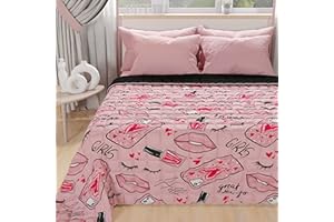 PETTI Artigiani Italiani - Copriletto Matrimoniale Estivo 260x270cm 100 g/m² Double Face, Trapuntino Matrimoniale Primaverile, Trapunta Leggera, Lipstick Rosa, 100% Made in Italy