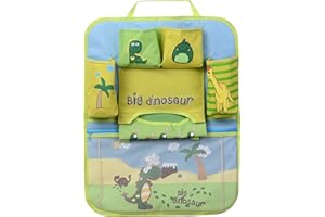 DoMyfit Organiseur de siège de voiture pour accessoires de voyage de bébé et enfants Sac de rangement à suspendre Protection de l’arrière du siège