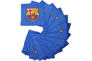 FCB FC Barcelona Official Football Crest Face Cloth / Flannel Set (Pack Of 1) (30cm x 30 cm) (Blue)