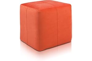 Ecopuf Pouf Poggiapiedi Block in Microfibra Sfoderabile - Puff Sgabello Quadrato Imbottito x Interni