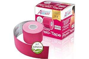 ‎AKTIMED AKTIMED Tape PLUS Kinesiologie Tape – Sporttape mit pflanzlichem Extrakt Arnica D6* – patentiertes Physiotape Dermatest „sehr gut“ – Kinesiologie Tapes elastisch & wasserfest (rosa)
