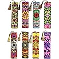 Ambiyaa Handmade Mandala Bookmarks Set of 8 Bookmarks with Tassel