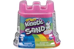 Kinetic Sand, Tęczowy zamek, kolorowy piasek kinetyczny z foremką, dla dzieci od 3 lat