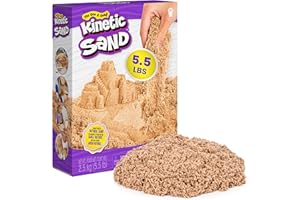 Kinetic Sand 2,5 kg. Arena cinética mágica original de Suecia, color marrón natural, conocida en jardines de infancia, ideal para juegos creativos en interiores, para niños a partir de 3 años