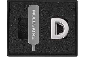 Moleskine Pin per Taccuino o Agenda Lettera D, Spilla Lettere, Personalizza la Chiusura con Elastico, Idee Regalo Personalizzato, Colore Argento