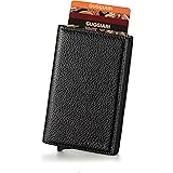 GUGGIARI® Porta Carte Credito Uomo in Pelle - Portacarte RFID in Alluminio con Porta Monete e Tasca di Cortesia con Chiusura 