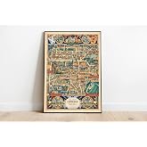 Scotland Edinburgh 1945 Map Artistic Wall Decoration Poster 60x90cm.