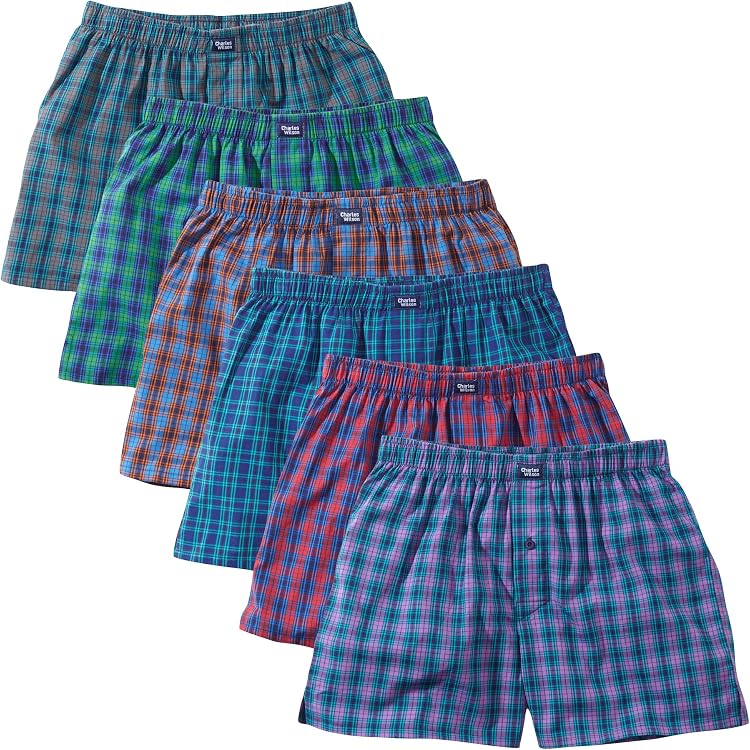 D.E.A.L International Boxershorts Kariert Dunkelblau – 100% Baumwolle, OEKO-TEX Zertifiziert, 1 Stück