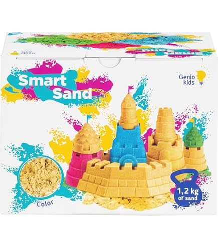 Sable à Jouer Arc-en-Ciel 3500g - 7 Couleurs - Bac De Rangement - Sensoriel Pour Enfants - Intérieur/Extérieur