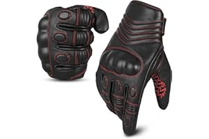 ‎AAASPORTX aaasportx Motorrad Handschuhe Herr Leder Touchscreen Funktion - Protektoren Motorradhandschuhe Herren & Damen - Motorcycle Gloves mit rutschfesten Pads.