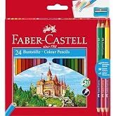 Faber-Castell 110324 Classic Colour Pencil Set, 28 Pieces, Including Sharpener, for Children and Adults | L&aacute;pices de colores