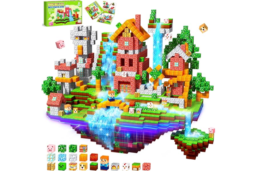 COOLJOYA Magnetic Blocks-150 PCS Magnetic Building Blocks, Easter Gifts for Kids, Building Toys for Montessori Birthday Gifts with Magnets, Montessori Sensory Toys Boys Girls Ages 3 4 5 6 7 8 9 10