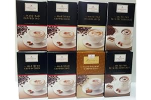 J. G. Niederegger Vorteilspack 8er Pack: Marzipan Cappuccino 4x220g/40 Btl., Marzipan Trinkschokolade 2x250g/20 Btl., Nougat Cappuccino 1x220g/10 Btl., Marzipan Milchkaffee 1x200g/10Btl.