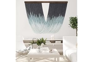 HOLAVIDA Tapices Macramé, Grandes Tapiz de Macramé Tejidos a Mano, Arte Colgante de Pared Boho Chic, Decoración del Hogar para Dormitorios y Salas de Estar 115cm x 105cm