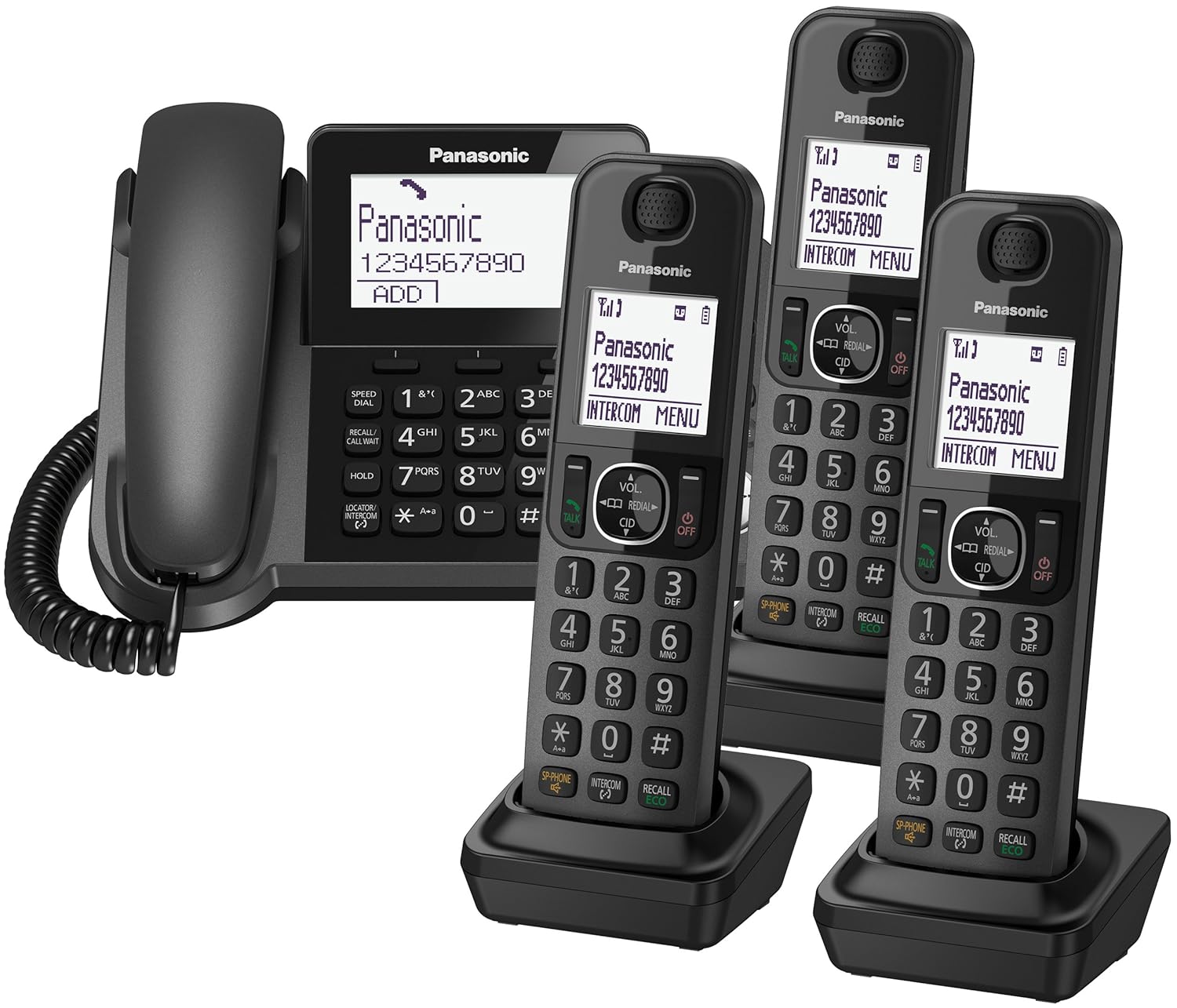 Panasonic Phone Cordless Corded Telephone Answer Machine Digital DECT