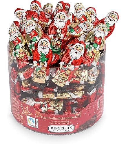 Mini Père Noël au chocolat au lait - Lot de 20