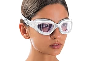 AqtivAqua Swimming Goggles, DX Wide View Swim Goggles for Adult Men Women, Anti Fog No Leaking