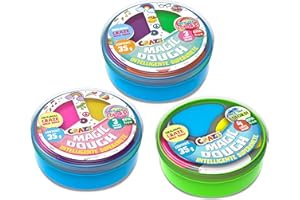 MAGIC DOUGH Twist 3er Set Intelligente Knete 3x 35g Knetmasse Dosen, Kinderknete Magische Knete ab 2 jahre