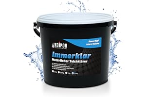 KOIPON Immerklar 10 kg, Natürlicher Teichwasseraufbereiter für dauerhaft klares Teichwasser, Gegen Schwebealgen und trübes Wasser im Gartenteich