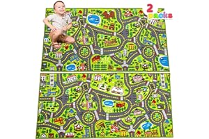 JOYIN Mata do zabawy 80 x 150 cm dla dzieci od 3 lat duży dywan do zabawy w pokoju zabaw