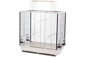 Little Friends Waldorf Bird Cage with Opening Top, 78 x 48 x 81.5 cm, Silver/Black
