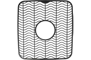 Rubbermaid Sink Protector Mat, Small, Black Waves