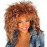 W WIDMANN MILANO Party Fashion - 80s wig for women | Rock Star Cosplay Costume Cosplay Synthetic Hair Wig Pop Star Retro Carn