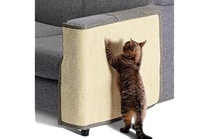Navaris Rascador para Gatos - Protector para Esquina de sofá o sillón - Afilador de uñas de sisal para Mascotas - para el Lado Izquierdo en marrón
