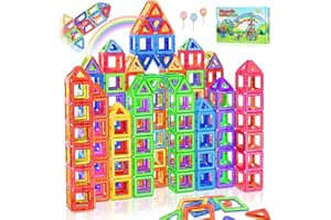 Lovchil Magnetic Building Blocks - 40pcs Magnetic Blocks for Kids - Magneticc Tiles for 3 4 5 6 7 8 Years Old Boys Girls - Preschool Learning Educational Construction Toys - Christmas Birthday Gift