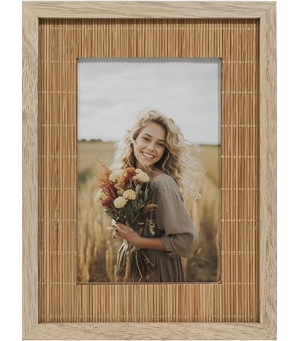 SUMGAR Bilderrahmen Boho 10x15 cm Holz Rustikale Fotorahmen Holzfarbe mit  Holzperlen Vintage Kiefer holzrahmen Wand Deko Jubilum Geburtstag  Muttertag Paar Geschenk : Amazon.de: Kche, Haushalt & Wohnen