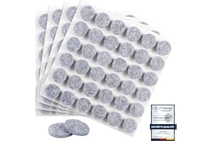 moinkerin 144 delar möbeldynor 15 mm stoldynor filtdynor för möbelfötter självhäftande 5 mm tjocka för möbler, fötter stolben (grå, 15 mm)