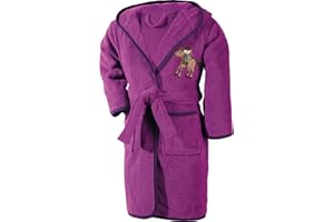 ‎ERWIN MÜLLER Erwin Müller Kinder-Bademantel mit Kapuze Frottier Stickerei Pferd - weich, hautfreundlich, mit Taschen und Bindegürtel Walk-Frottier