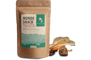 Freund & Pfote Oreilles de bœuf avec coquillage | séchées | Articles à mâcher pour chien – Sans additifs | 100% pur & naturel | Emballage sans plastique (2 pièces)