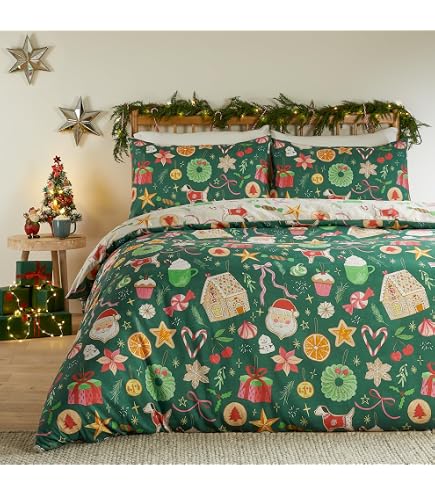 Biancheria Letto Romantica Rapport Home Set Di Biancheria Da Letto Natalizio Invernale In Copripiumino Matrimoniale Cuori