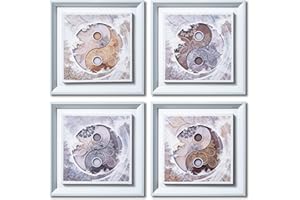 DekoArte - Wall Pictures Living Room Banksy Urban Art Black Gold