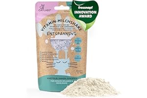 CATLABS 30 Portionen Entspannung | Vitamin-Milchshake für Katzen 90 g | Milchpulver mit Vitaminen & Mineralstoffe | Relax Ergänzungsfuttermittel | Katzenmilchpulver für ängstliche Katzen