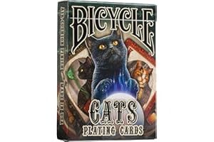 Bicycle Katzen Spielkarten entworfen von Lisa Parker, Schwarz