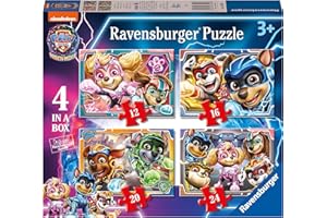 Ravensburger Paw Patrol Mighty Movie - 4 in a Box (12, 16, 20, 24 Piece) Jigsaw Puzzles for Kids Age 3 Years Up